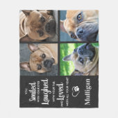 愛玩動物追悼詩パーソナライズされた犬 フリースブランケット (正面)