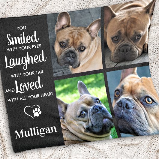 愛玩動物追悼詩パーソナライズされた犬 フリースブランケット