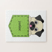 愛玩犬のパーソナライズ ジグソーパズル (横)