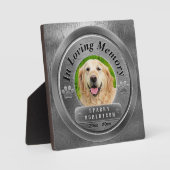 愛玩犬または猫記念碑 フォトプラーク (正面)