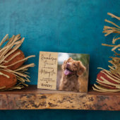 愛玩犬パーソナライズされた追悼の森 フォトプラーク (側面)