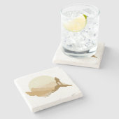 愛生命屋外山の登山のコースター ストーンコースター (横)