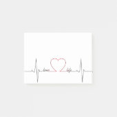 愛生命感動的な引用文の心拍 ポストイット (正面)