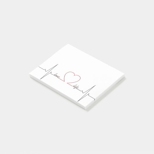 愛生命感動的な引用文の心拍 ポストイット (アングル)