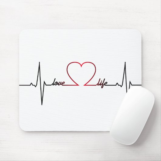 愛生命感動的な引用文の心拍 マウスパッド (マウス)