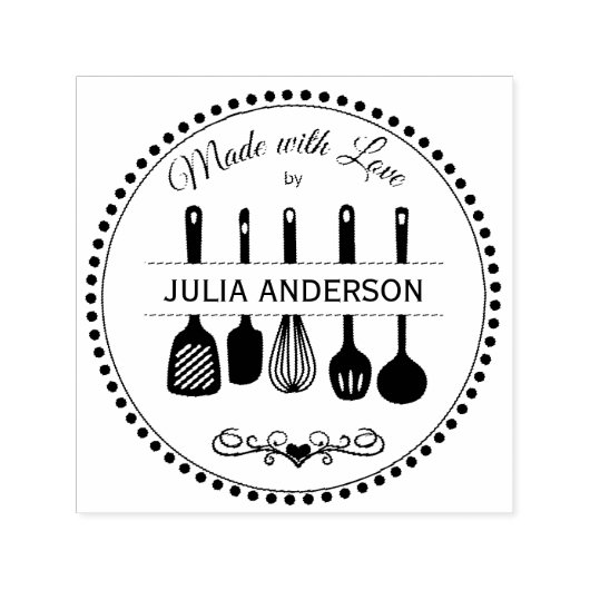 愛用の台所用品で作られる セルフインキングスタンプ (デザイン)