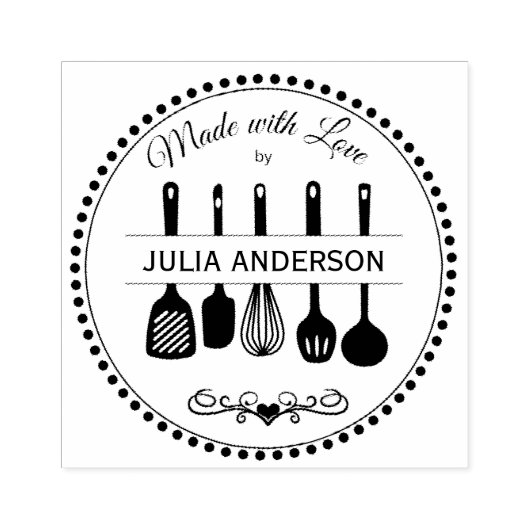 愛用の台所用品で作られる ラバースタンプ (インプリント)