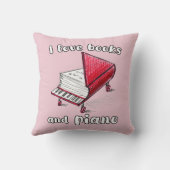 愛用ピアノ音楽と読その本ピンク クッション (裏面)