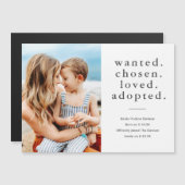 愛用写真ミニマル採用のお知らせ マグネット招待状 (正面/裏面)