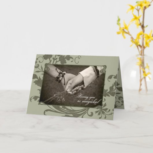 愛異教の カード (黄色い花)