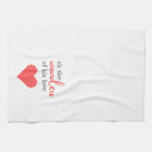愛疑問に思のキッチンタ赤と白オル キッチンタオル (横)