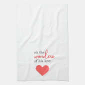 愛疑問に思のキッチンタ赤と白オル キッチンタオル (縦)