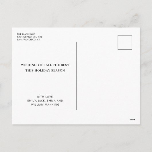 愛疑問に思のクリスマスのはがき シーズンポストカード (裏面)