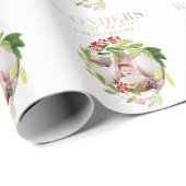 愛疑問に思の水の色の葉の写真金ゴールド ラッピングペーパー (ロールコーナー)