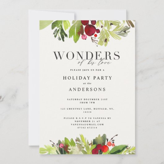 愛疑問に思休日パーティーの招待 シーズンカード (正面)