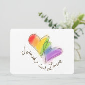 愛発表で結合される虹のハート 案内状 (スタンド正面)