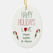 愛祖父のペンギンのクリスマスのギフト セラミックオーナメント (裏面)