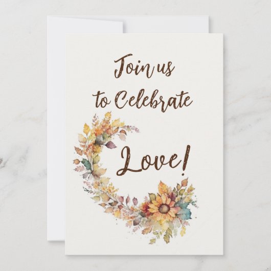 愛祝し 招待状 (正面)