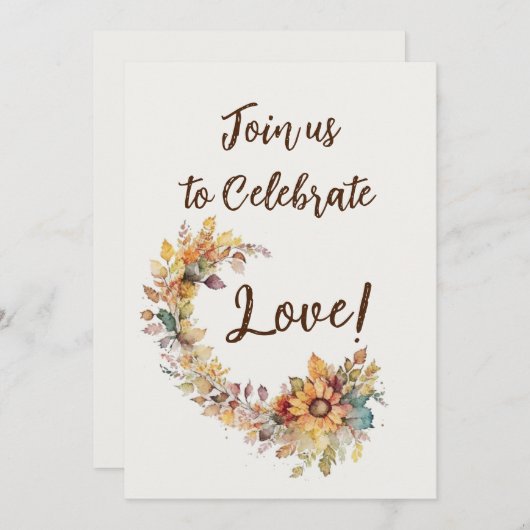 愛祝し 招待状 (正面/裏面)