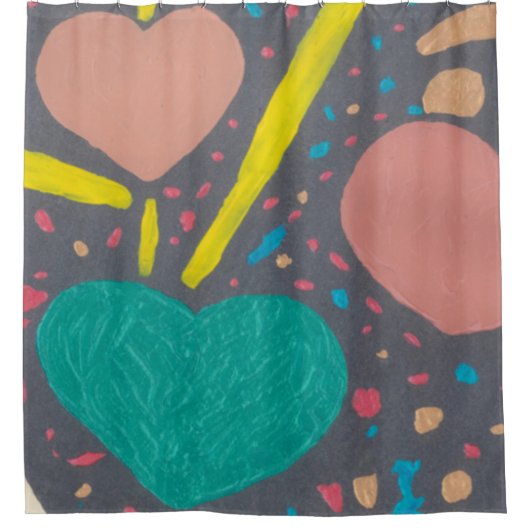 愛祝シャワーカーテン シャワーカーテン (正面)