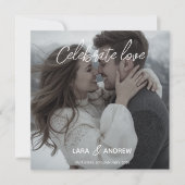 愛祝パーソナライズされたシンプルモダン セーブザデート (正面)