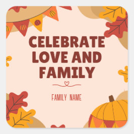 愛祝家族 – 家族カスタム名 スクエアシール