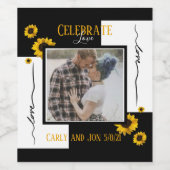 愛祝愛bohoゴールデンサンフラワー ワインラベル (シングルラベル)