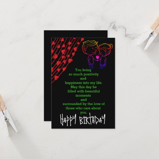 愛祝者の誕生日 カード (正面/裏面インサイチュ)