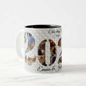 愛祝記念写真結婚コラージュ ツートーンマグカップ (正面左)