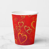 愛祝赤いハート 紙コップ (裏面)