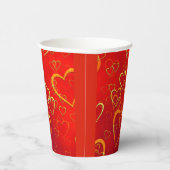 愛祝赤いハート 紙コップ (右)