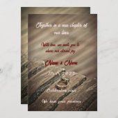 "愛祝:エレガントな結婚式招待状 招待状 (正面/裏面)