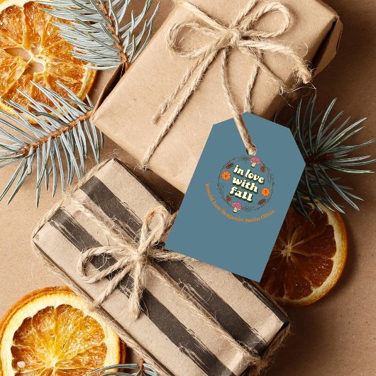 愛秋感謝祭パーソナライズ家族名 ギフトタグ