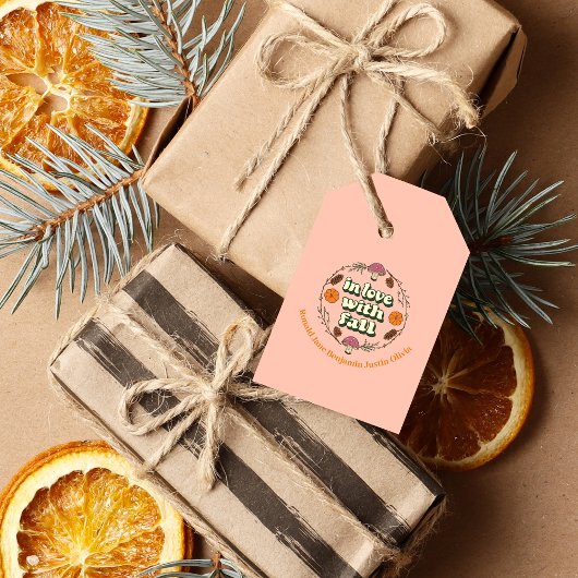 愛秋感謝祭パーソナライズ家族名 ギフトタグ