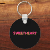 愛称入りSweetheartのレディースキーチェーン キーホルダー (正面)