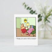 愛笑わされるの贈り物！ ポストカード (スタンド正面)