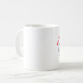 愛紋章のクラシックのマグ コーヒーマグカップ (正面左)
