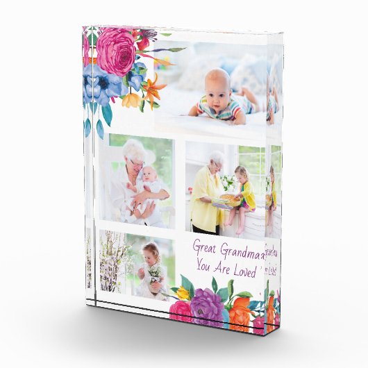 愛素晴らしされる祖母鮮やかフローラ フォトブロック (右)