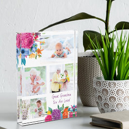 愛素晴らしされる祖母鮮やかフローラ フォトブロック