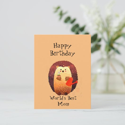 愛素晴らしする母のための誕生日カード ポストカード (スタンド正面)