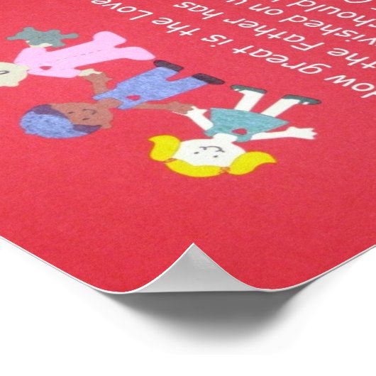 愛素晴らしは… 1ヨハネ3:1 ポスター (角)