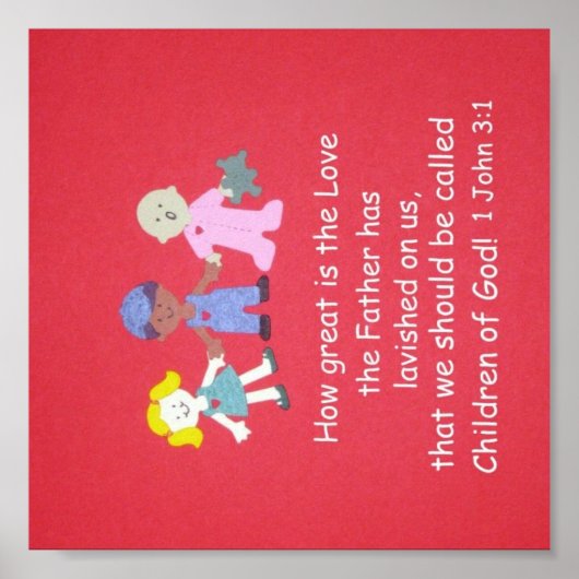 愛素晴らしは… 1ヨハネ3:1 ポスター (正面)