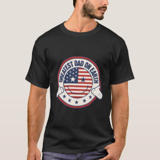 愛素晴らし国の父祖の日アメリカ人のパパ Tシャツ