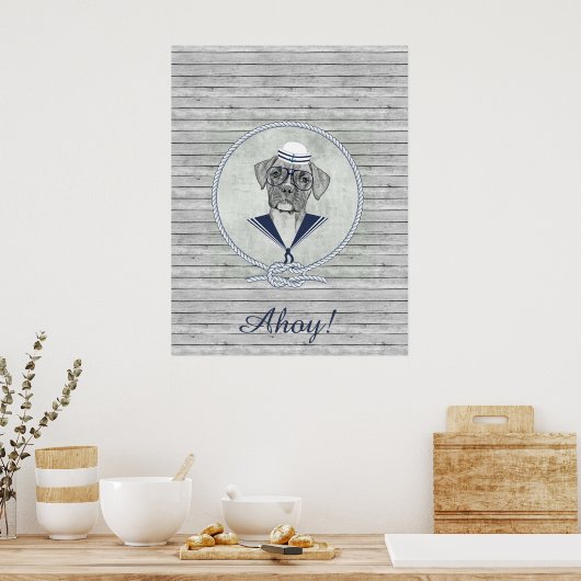 愛素晴らし愛さおもしろいれるセーラーアホイのボクサー ポスター (キッチン)