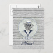 愛素晴らし愛さおもしろいれるセーラーアホイのボクサー ポストカード (正面/裏面)