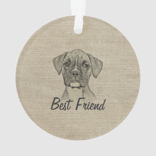 愛素晴らし愛のおもしろいトレンディーボクサー オーナメント (裏面)