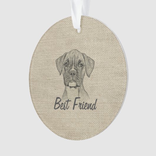 愛素晴らし愛のおもしろいトレンディーボクサー オーナメント (正面)