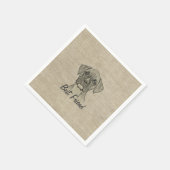 愛素晴らし愛のおもしろいトレンディーボクサー スタンダードカクテルナプキン (角)