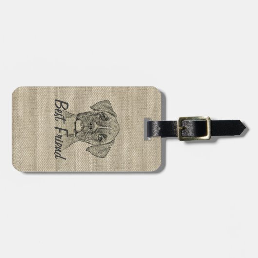 愛素晴らし愛のおもしろいトレンディーボクサー ラゲッジタグ (正面横)