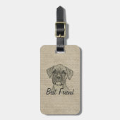 愛素晴らし愛のおもしろいトレンディーボクサー ラゲッジタグ (正面縦)